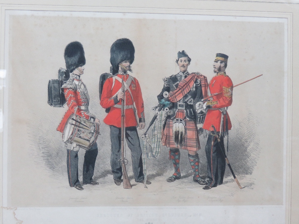 Hand coloured print; Sketches of British