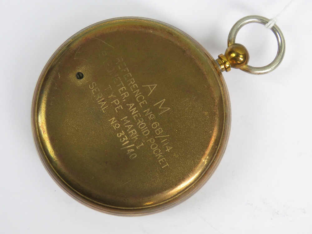 An Air Ministry pocket aneroid barometer - Image 2 of 2