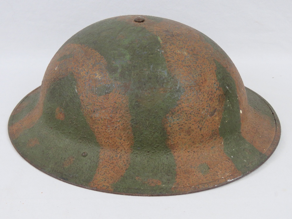 A WWI American Brodie helmet with origin