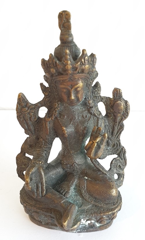 Two small bronzed brass Indian deity fig - Image 9 of 13