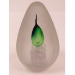 A Svaja frosted Art Glass paperweight of