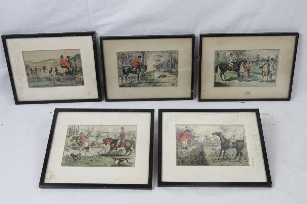 A set of five hand tinted Handley Cross