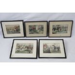 A set of five hand tinted Handley Cross