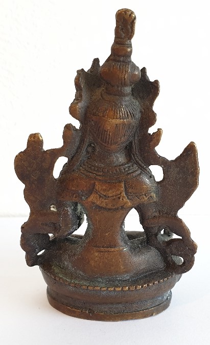 Two small bronzed brass Indian deity fig - Image 7 of 13