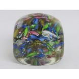 A Murano square shaped scrambled glass p