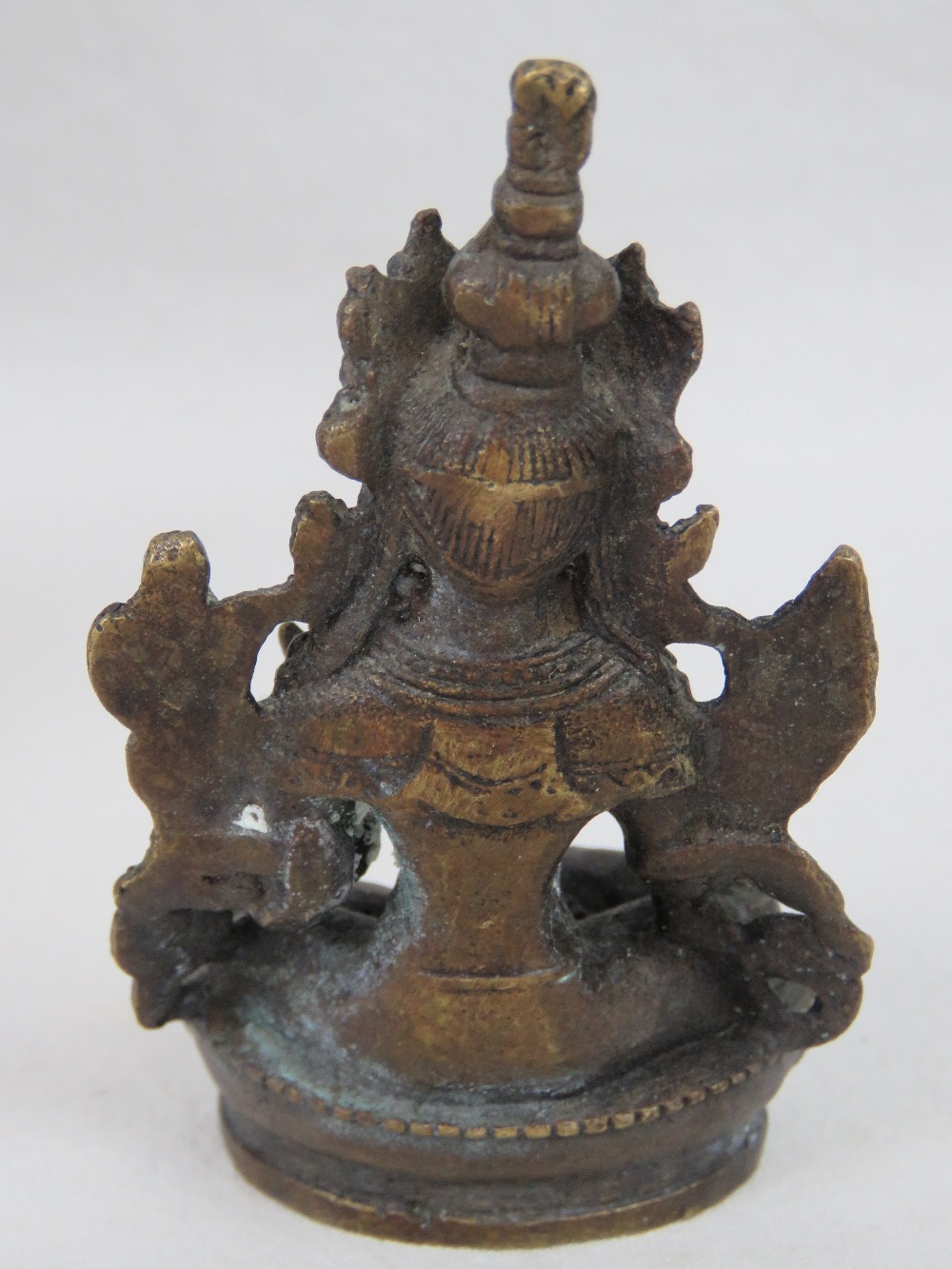 Two small bronzed brass Indian deity fig - Image 11 of 13