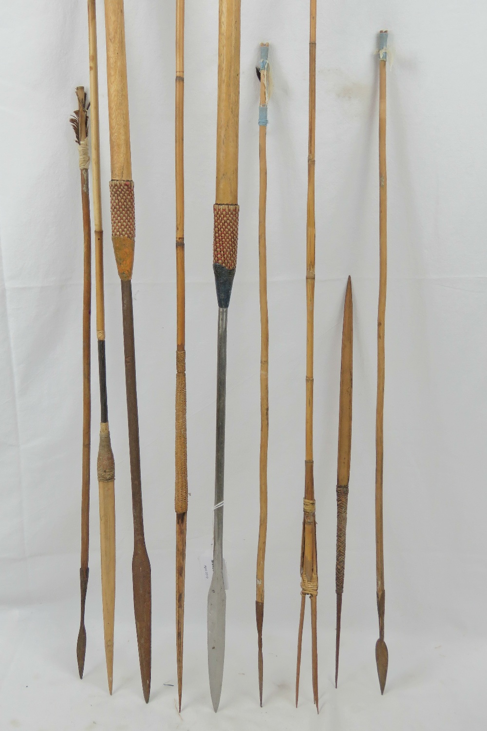 Two 20th century tribal spears, each hav
