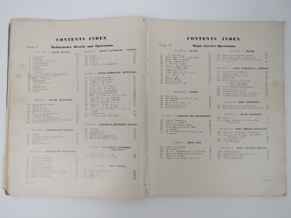 Jowett "Javelin" - A scarce original manufacturer's Maintenance Manual c1948; - Image 4 of 4