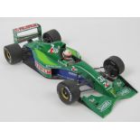 A 1:18 Minichamps green Jordan F1 car 1991 (Eddie Irvine), 25cm in length.