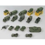 Dinky Toys - Military Vehicles; A group of pre-& early post-war vehicles c1930s-1960s;
