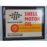 An original Shell Motor Oil poster 'Won by Mr NR Culpan (Fraser Nash) at Silverstone',