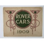 Rover Cars 1909 - A scarce early sales catalogue;
