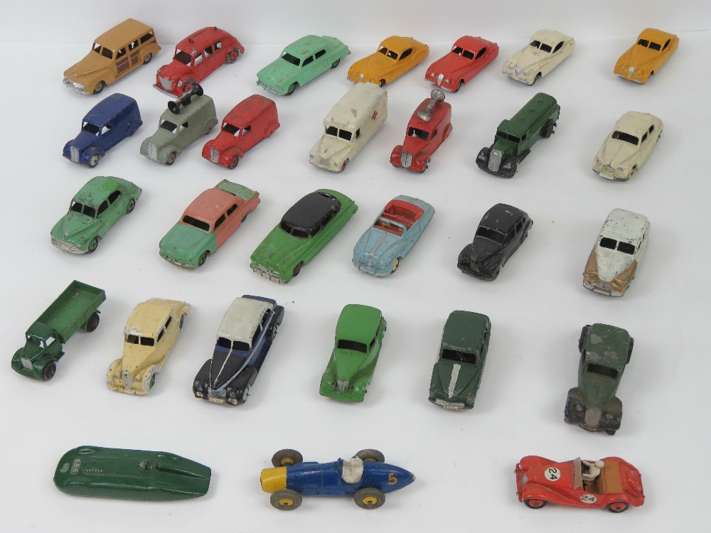 Dinky Toys - Motor cars & Vehicles; A group of pre- & early post-war models c1930s-1960s;