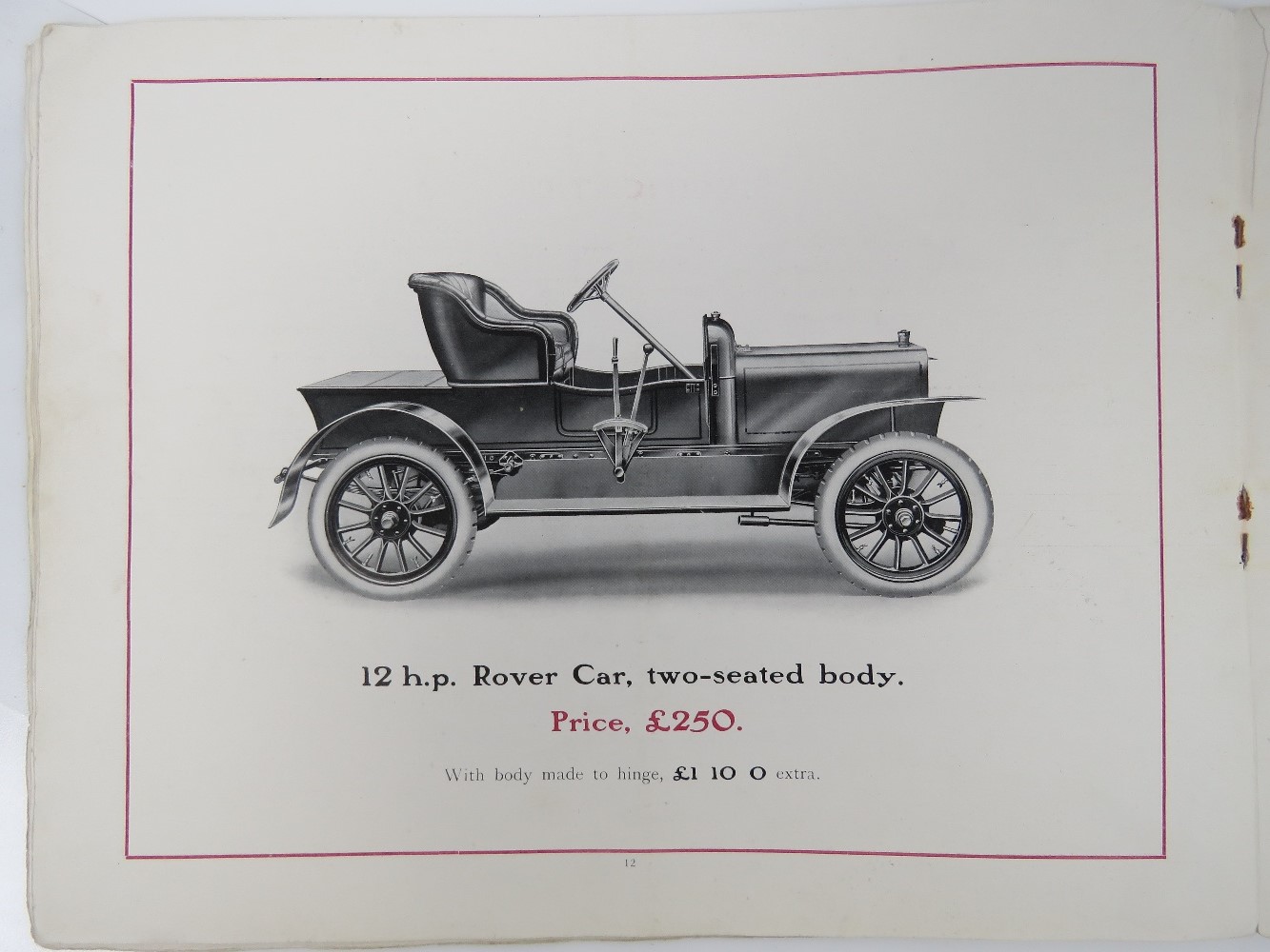 Rover Cars 1909 - A scarce early sales catalogue; - Image 3 of 4