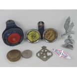 Automobilia - A group c1930s-1950s; including pre-war double tax-disc holder,