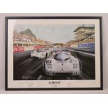 A limited edition print Le Mans 1989 'Last Lap Before Victory', 140 of 500,