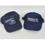 Two caps; Stewart Grand Prix and Damon Hill Supporters Club.