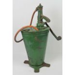 Forecourt Oil-Dispenser - A pre-war portable reservoir-pump c1920s;