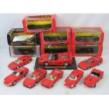 A quantity of assorted model Ferraris including 250 Le Mans, F40, GTO, etc, some a/f,