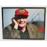 A signed photocard of the late Niki Lauda.
