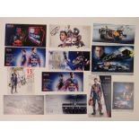 An unrepeatable collection of twelve signed Red Bull racing autograph cards including;