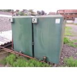 A pair of 1000L bunded oil tanks.