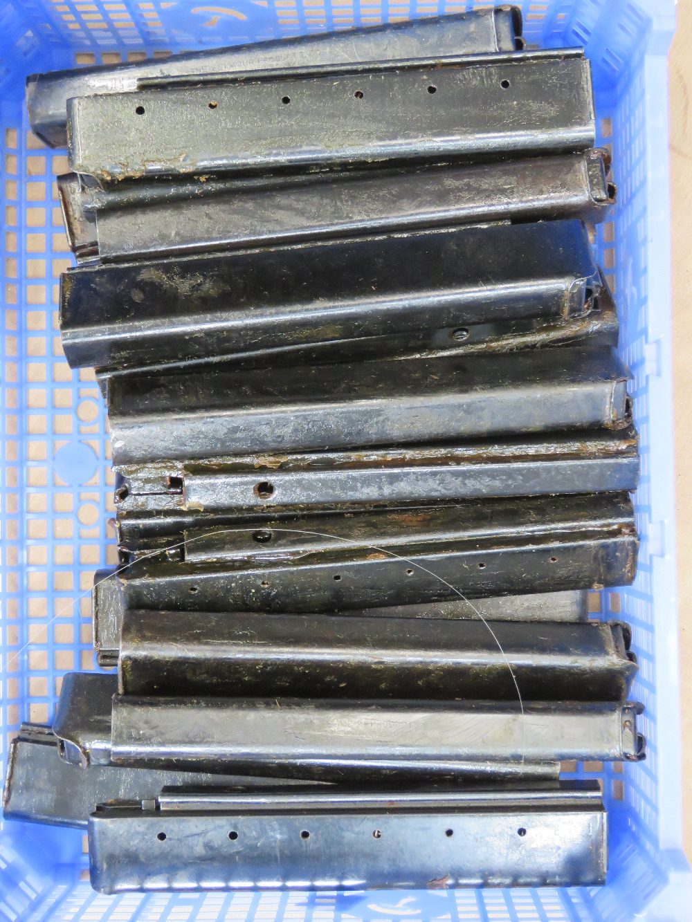 A quantity of WWII American Thompson SMG .45 ACP magazines. Twenty items.