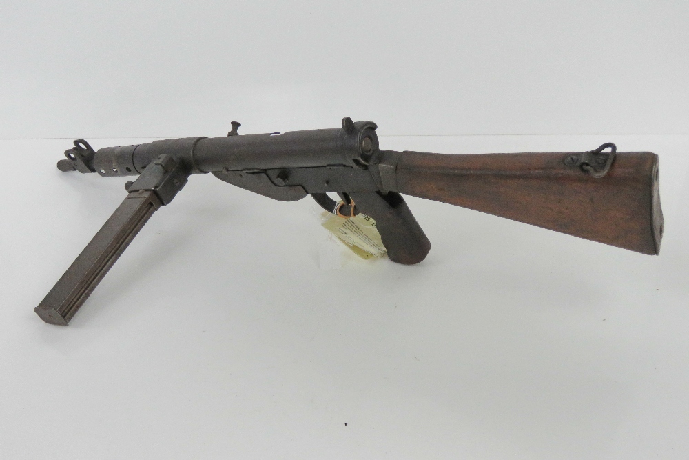 A deactivated Sten MK V 9mm sub machine gun with moving cocking handle, - Image 2 of 4