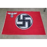 An original WWII German Kriegsmarine War Service flag, some signs of wear, measuring 4 x 6ft.