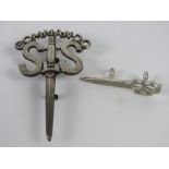 An SS Commando knife badge,