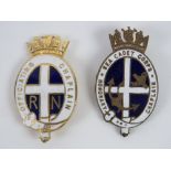 A pair of enamelled Chaplin badges, one Honorary Sea Cadet Chaplain,