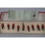 A boxed set of Britains hand painted lead toy soldiers Royal Marines Light Infantry figures,