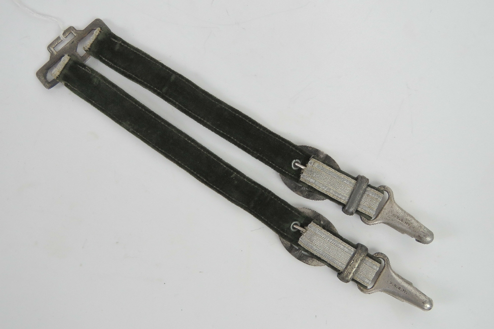 A pair of WWII German Army Officers dagger hangers complete with buckles, approx 28cm in length. - Image 2 of 3