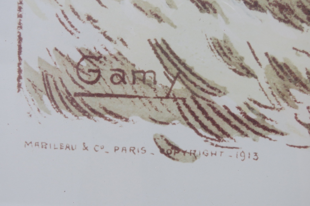 A large framed Gamy restrike print, fram - Image 2 of 2