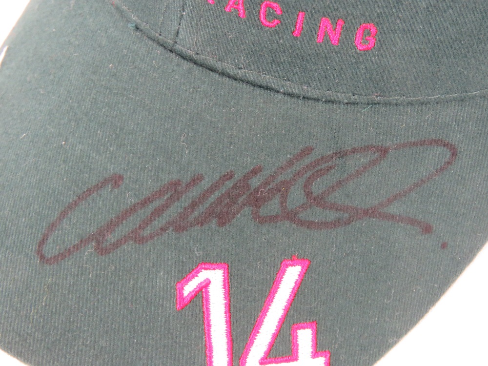 A single Jaguar Racing cap signed Mark W - Image 2 of 3