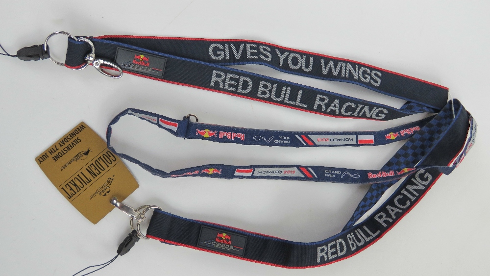 Three Red Bull Racing lanyards including