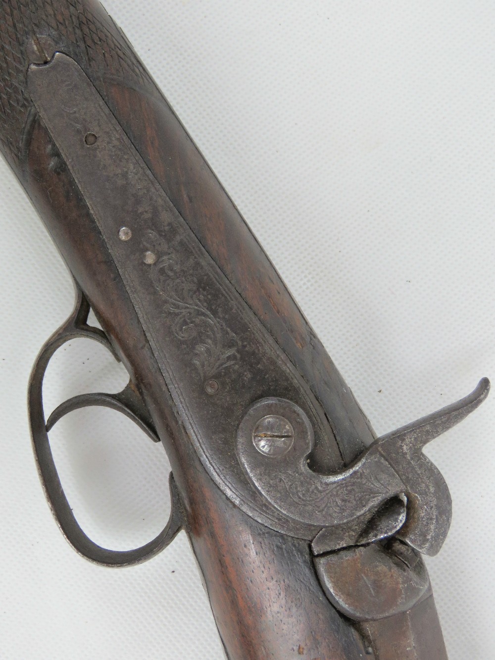 An antique percussion 10 bore Wildfowlin - Image 2 of 4