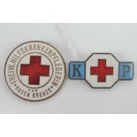 A WWII Austrian Red Cross badge 'freiw h