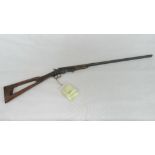 A deactivated double barrel .410 gauge p