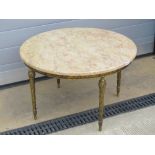 A circular marble top occasional table r