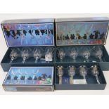 Three boxed sets of Concerto crystal gla