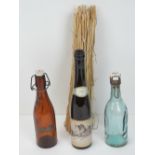 Three WWII German bottles, found in French barn.