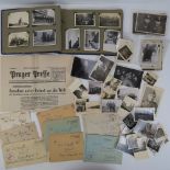 A quantity of WWII German letters, photographs and postcards including a German photograph album.