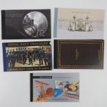 Five Royal Mail commemorative prestige stamp books; 'Classic Locomotives', 'Buckingham Palace',