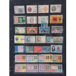 A large quantity of stamps in loose leaf binder pages, approximately 150 pages unbound.