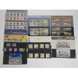 Six Royal Mail mint presentation pack stamps with matching stamp sets; 'Classic Childrens TV',