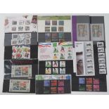 Seven Royal Mail mint presentation pack stamps with matching stamp sets; 'The Beatles',