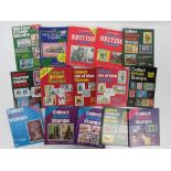 Thirteen Stanley Gibbons philatelic reference books and two others.