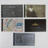 Five Royal Mail commemorative prestige stamp books; 'World of Invention', 'Charles Darwin',