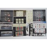 Seven Royal Mail mint presentation pack stamps with matching stamp sets; 'The Wilding Definitives',